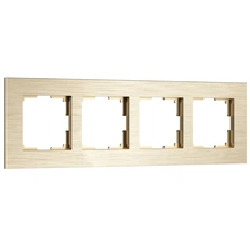 Изображение Рамка на 4 поста AluMax (шампань) W0043511
