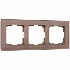 Изображение Рамка на 3 поста Favorit (латте, стекло) W0031142