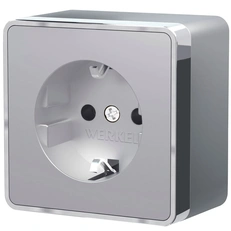 Изображение Розетка с заземлением Gallant (серебряный) W5071006