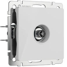 Изображение ТВ-розетка оконечная (белый акрил) W1183041